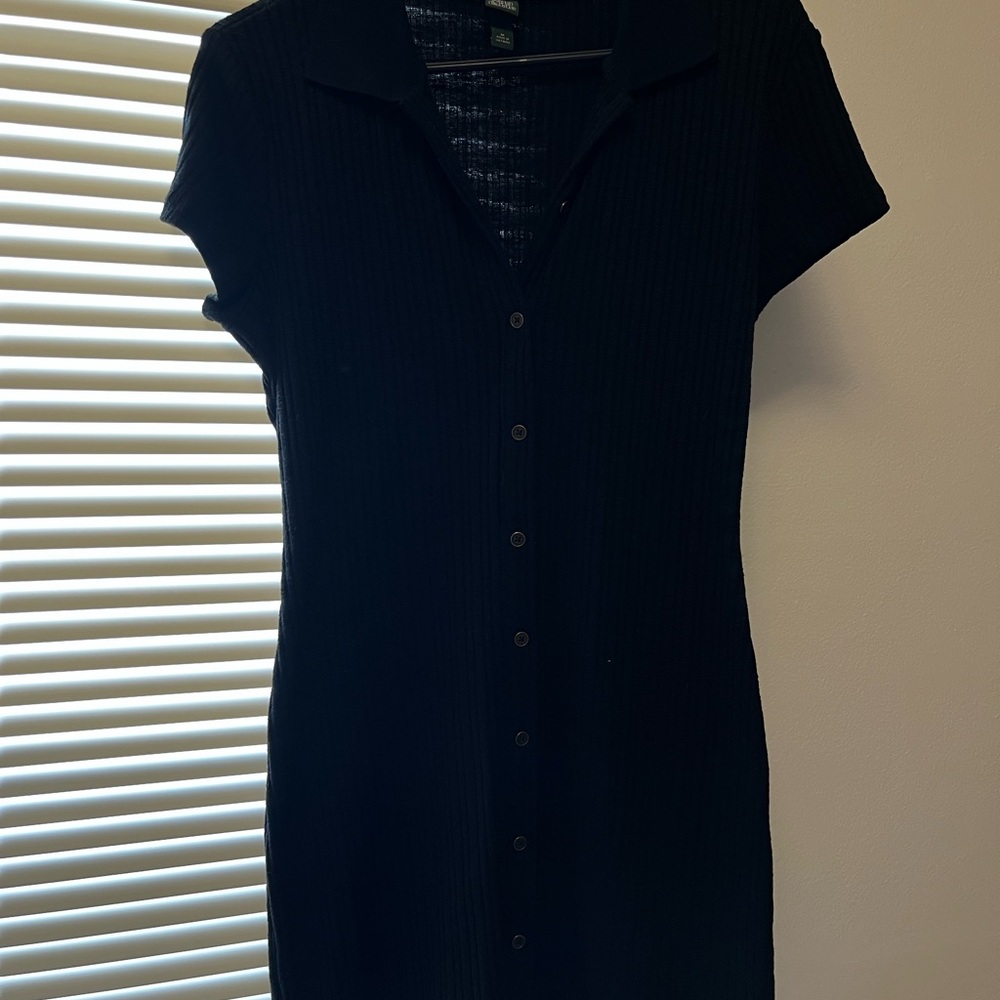 Black Button-Up Dress